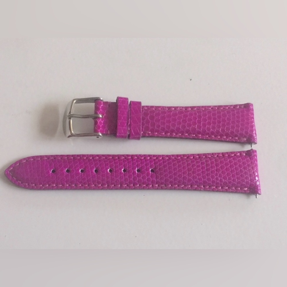 MICHELE 20mm LIZARD LEATHER WATCH STRAP ORCHID NWOT